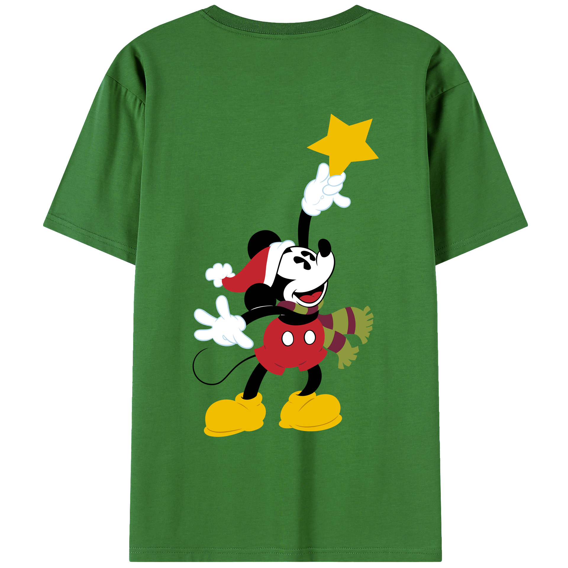 （画像用） ミッキーマウス Mickey Mouse レディース半袖Tシャツ(バックプリント)
